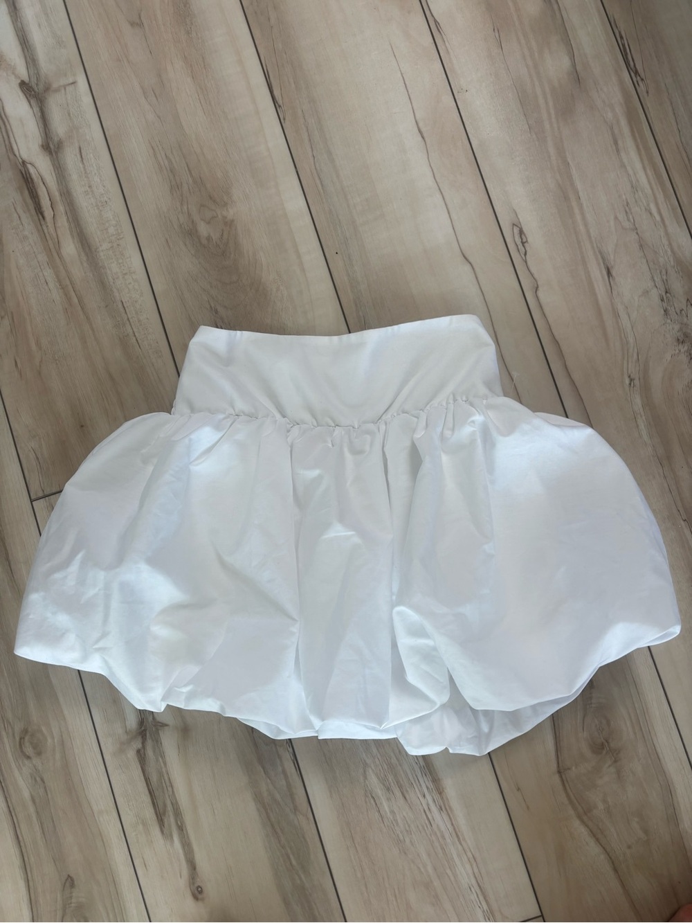 White Bubble Mini Skirt - Womens